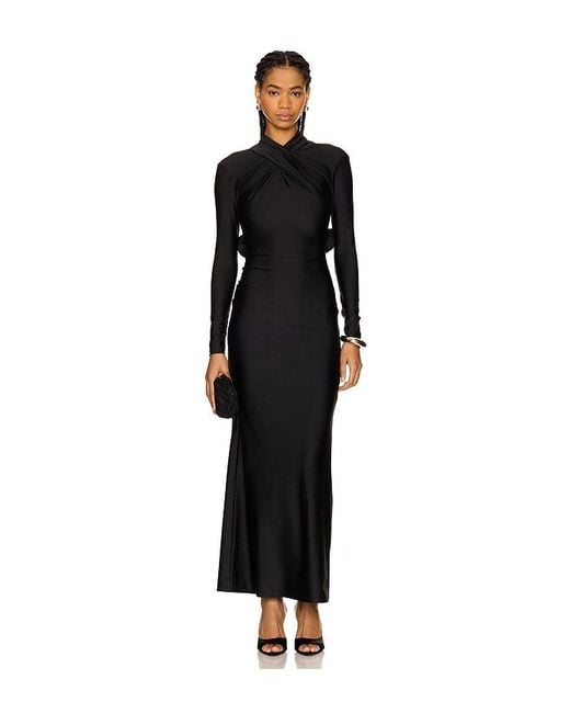 Camila Coelho Black Telma Maxi Dress