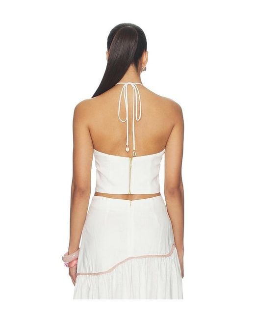 AZULU White Leia Top
