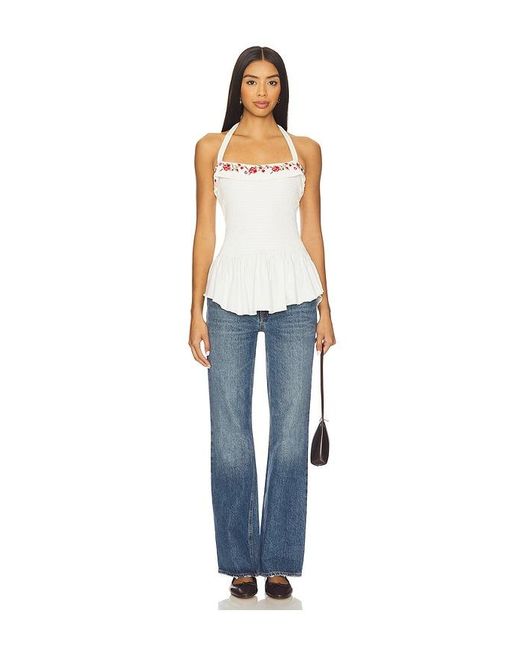 Free People White X Revolve Alee Top