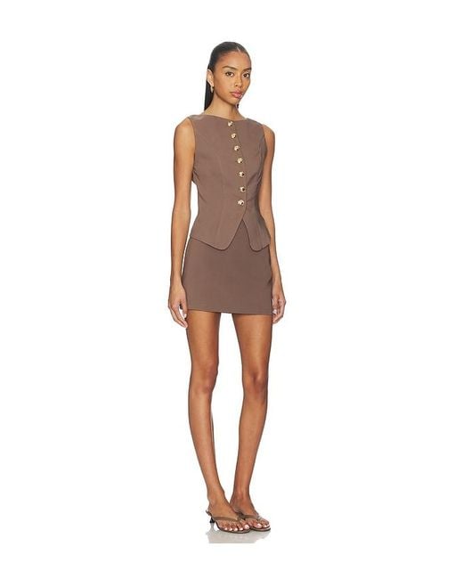 ALL THE WAYS Natural Breeta Mini Skirt Set