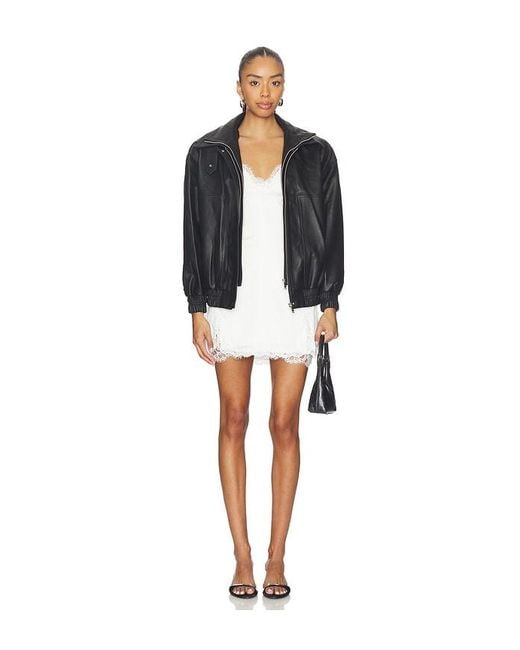 AEXAE Black Leather Collar Jacket