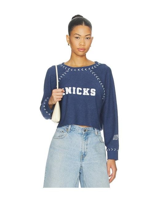 DANNIJOPRO Blue The Courtside Crop Sweatshirt