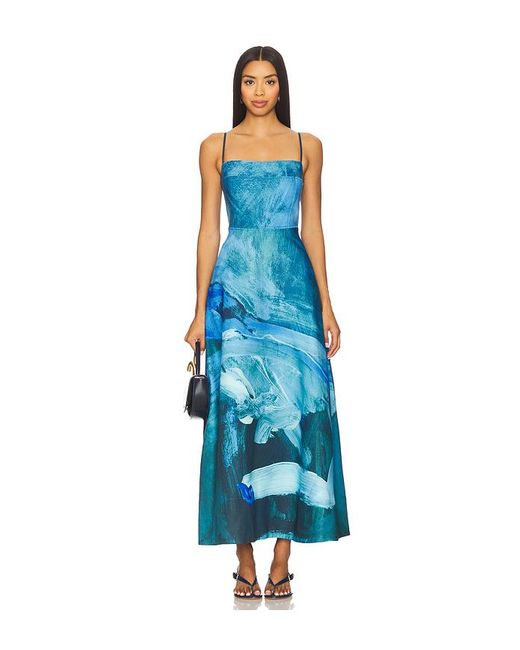 Acler Blue Osidge Maxi Dress