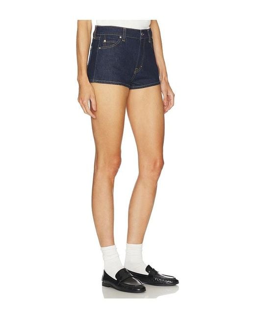 GRLFRND Blue Florence Low Rise Mini Short
