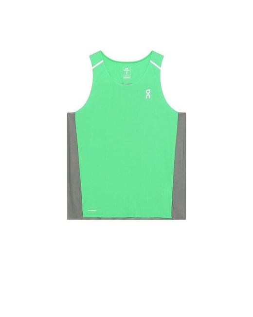 On Shoes Green Performance Tank for men