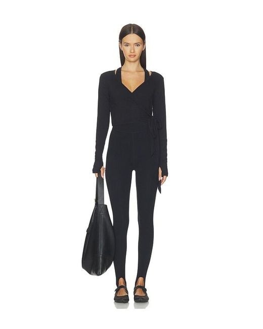Splits59 Black Bella Ariweight Lite Wrap Top