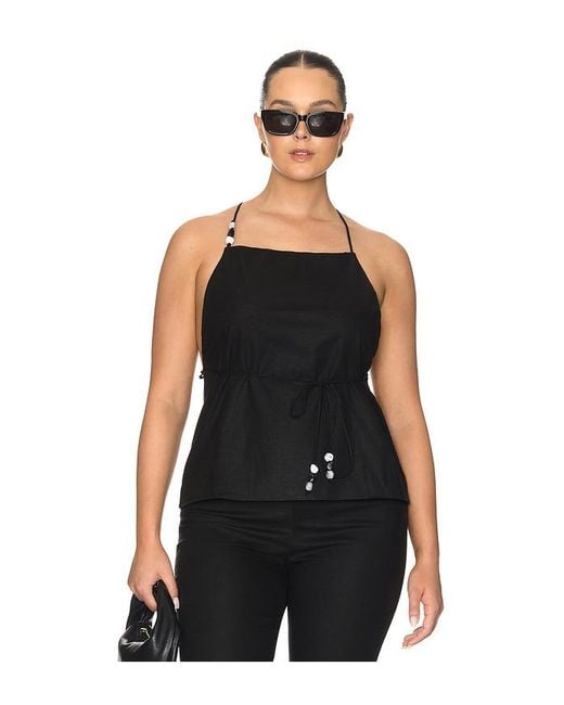 L'academie Black 'Academie Anaia Linen Top