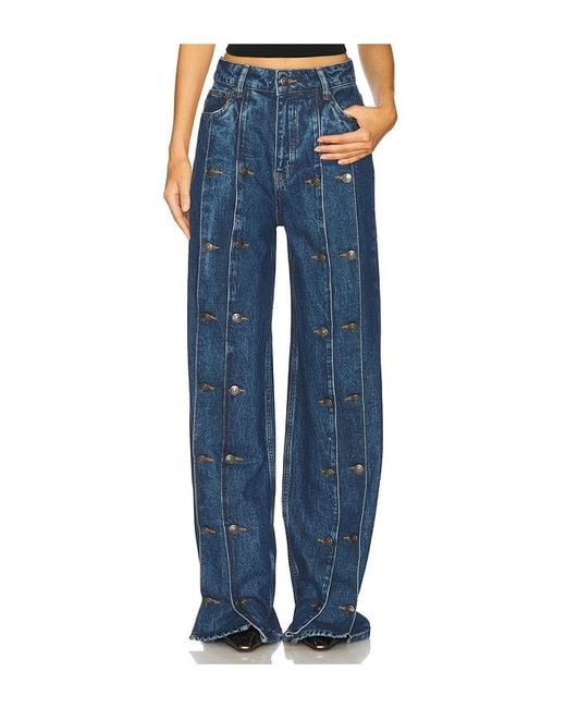 ROTATE BIRGER CHRISTENSEN Blue Dixie Button Jean