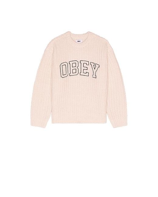 Obey Multicolor Collegiate Sweater for men