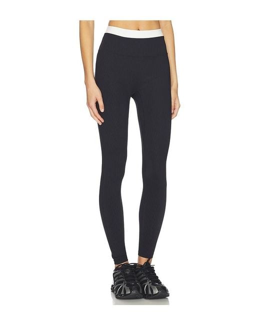 Year Of Ours Blue Ribbed Layered Legging