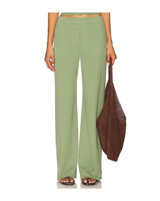 VIR VITA Green Pointelle Lounge Pant
