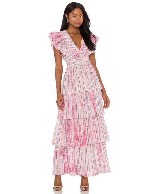 Saylor Pink Stefania Maxi Dress