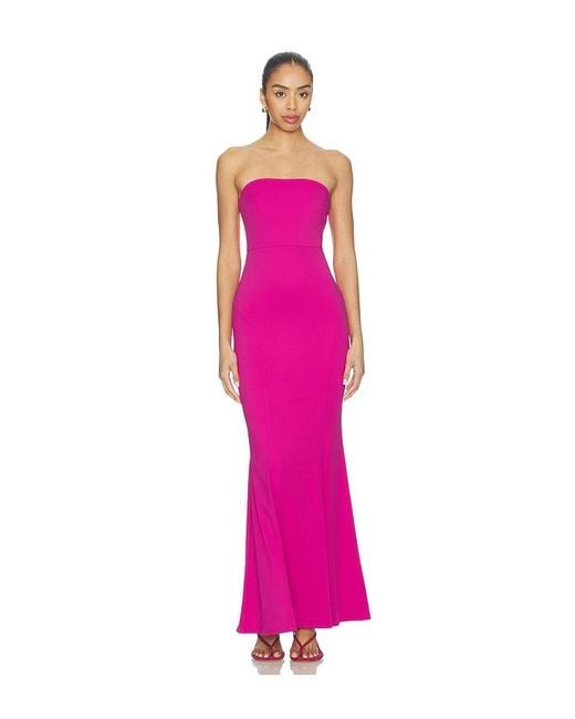 superdown Pink Saphira Strapless Gown