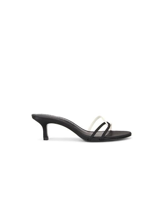 Black Suede Studio White Ilaria 50 Mule