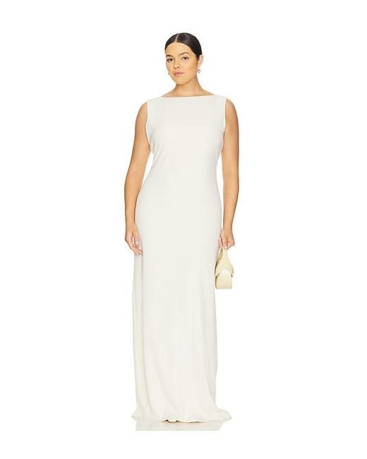 L'academie White Giselle Maxi Dress