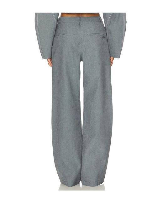 Kate Barton Gray Draped Specialty Denim Trouser