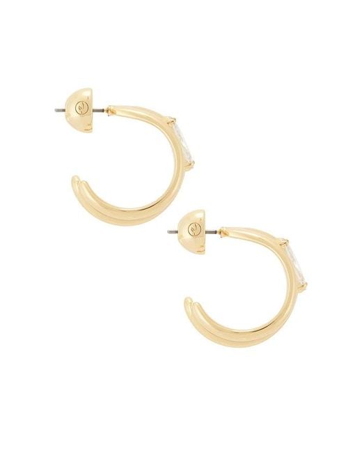 Ettika Metallic Orbit Crystal Hoop Earrings
