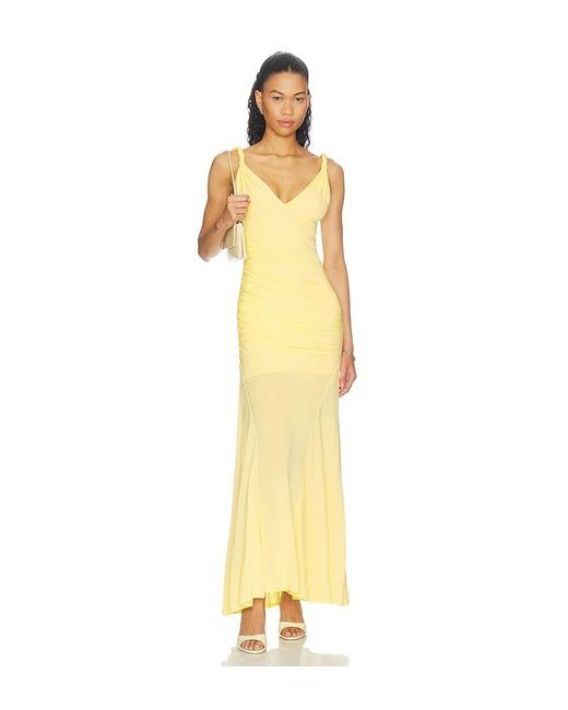 Alice + Olivia Metallic Bianca Twist Strap Asymmetrical Godet Midi Dress
