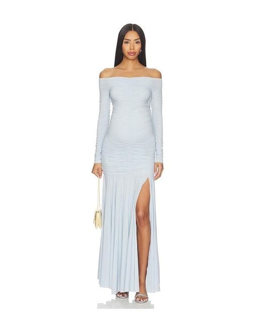 BUMPSUIT White Airbrush Off The Shoulder Dress