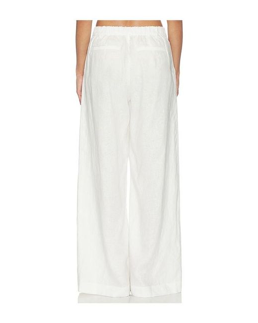 Enza Costa White Linen Easy Trouser