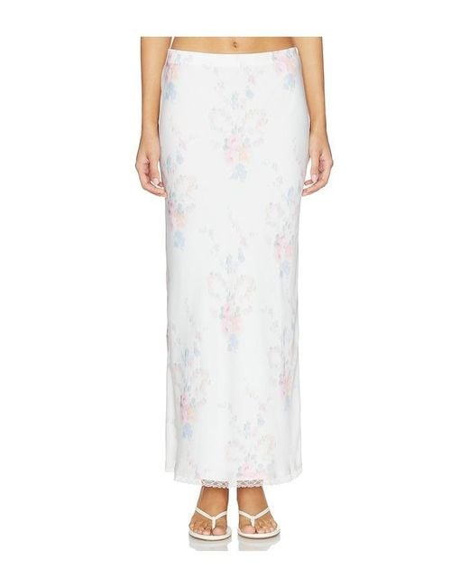 LoveShackFancy White Kalo Skirt