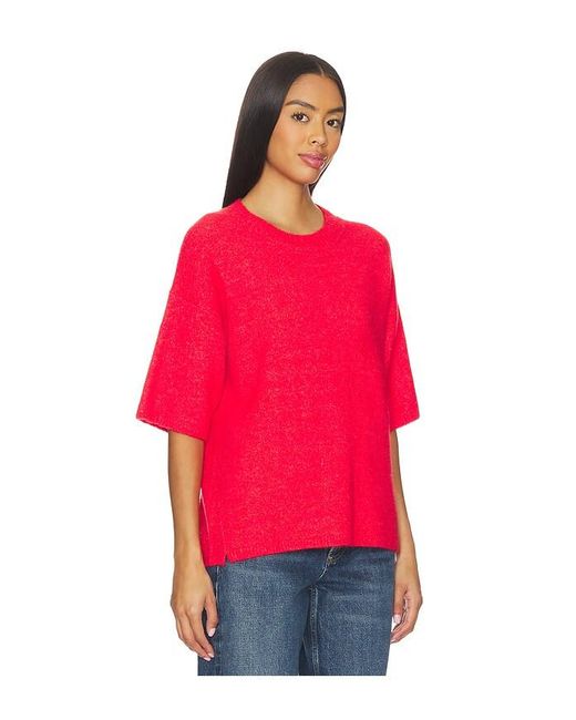 Free People Red Margot Sweater Tee