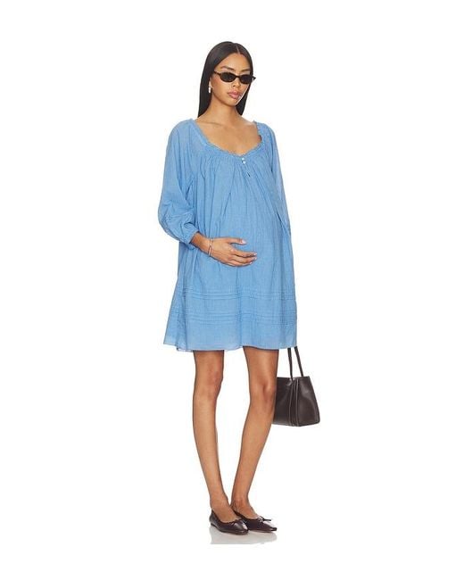 HATCH Blue The Lottie Secret Nursing Dress