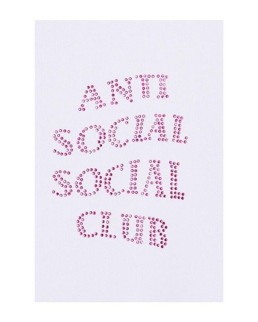 ANTI SOCIAL SOCIAL CLUB White Rhinestone Mind Games Hoodie