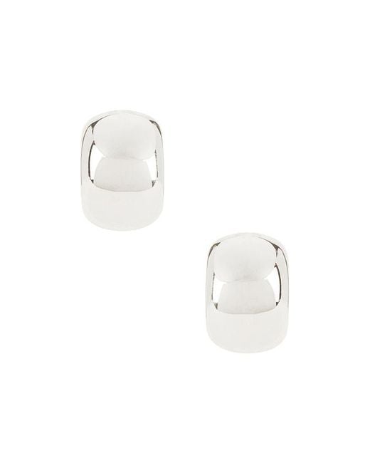 Heaven Mayhem White Ky Hoop Earrings