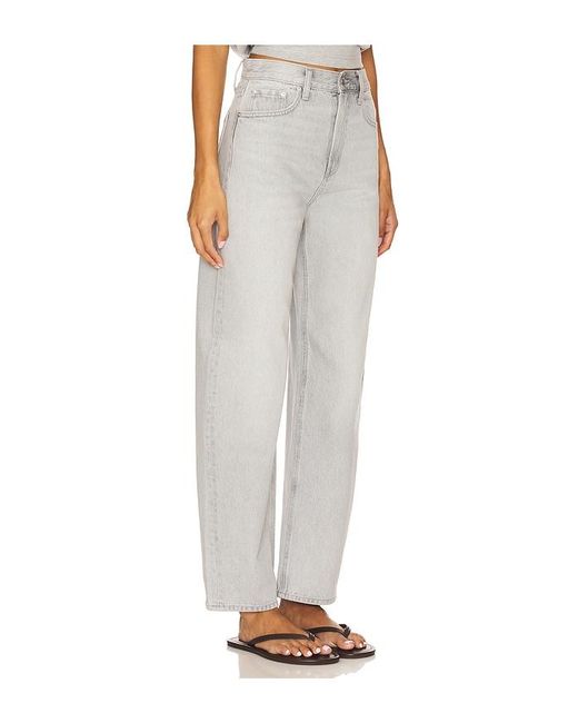 Pistola Wes High Rise Barrel Jeans White