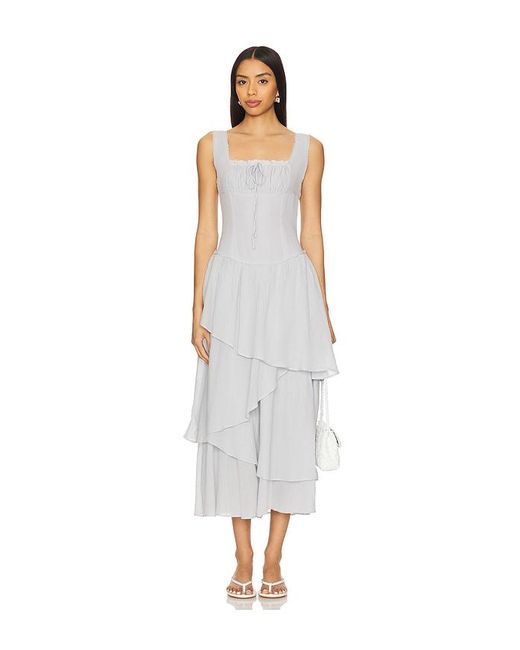 Free People White Midi-Kleid Free-Est
