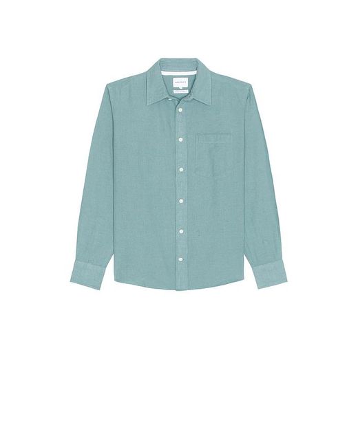 Norse Projects Blue Algot Relaxed Cotton Linen Shirt for men