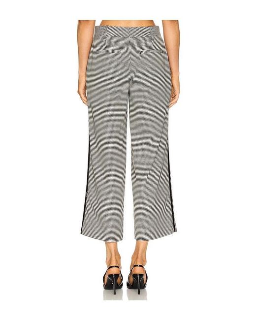 Jonathan Simkhai Gray Miki Cropped Button Hem Pant