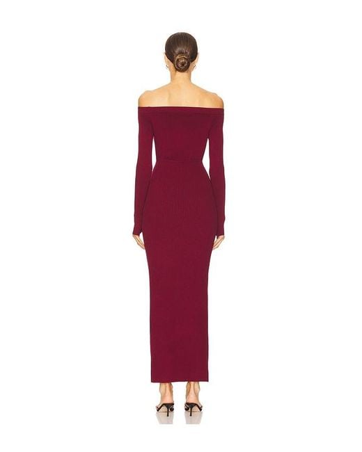 Michael Costello Red X Revolve Off Shoulder Bodycon Maxi Dress