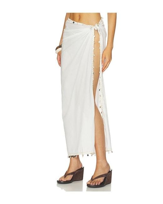 SNDY'S White Zelie Shell Wrap