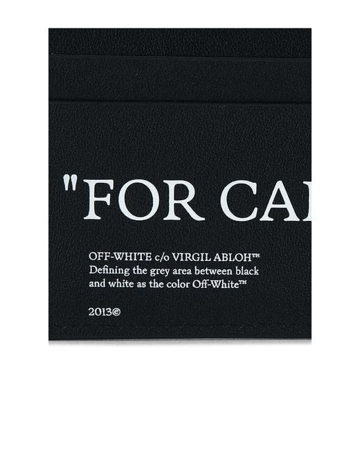 Off-White c/o Virgil Abloh Black Quote Card Case for men