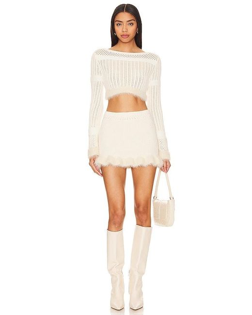 Lovers + Friends White Savannah Sweater