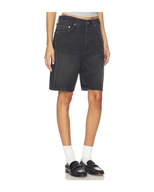 Free People Blue Shorts Mit Offenem Saum Montana