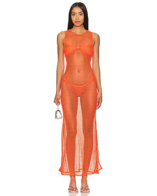 ViX Twist Long Cover Up ドレス Orange