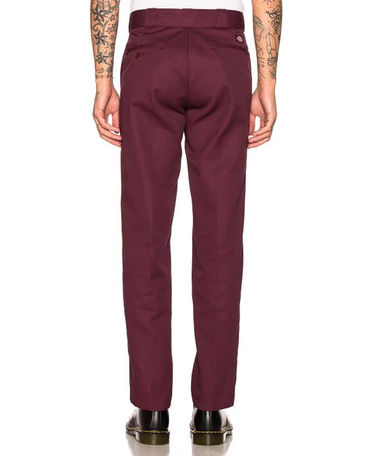 burgundy dickie pants