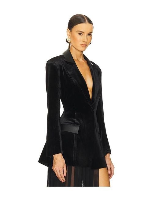 Norma Kamali Black Single Breasted Boy Fit Riding Jacket