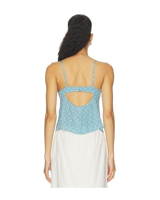 For Love & Lemons Blue Babette Camisole Top