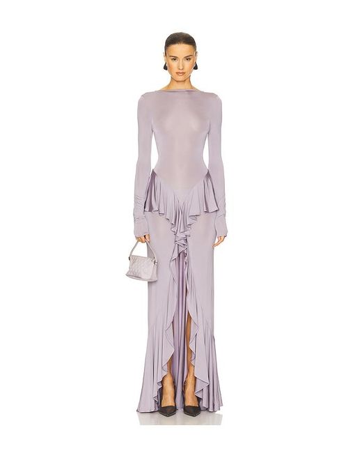 Helsa Purple Amala Jersey Dress