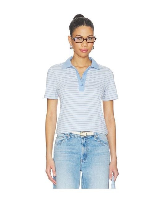 Samsøe & Samsøe Blue Saella Short Sleeve Polo