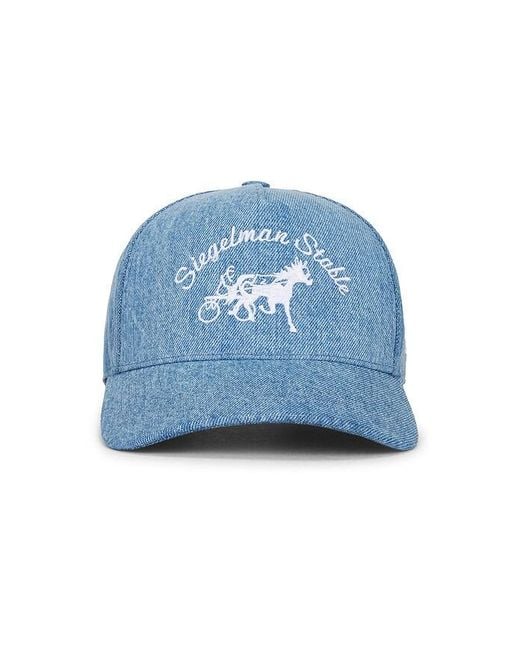 Siegelman Stable Blue Denim Five Panel Hat