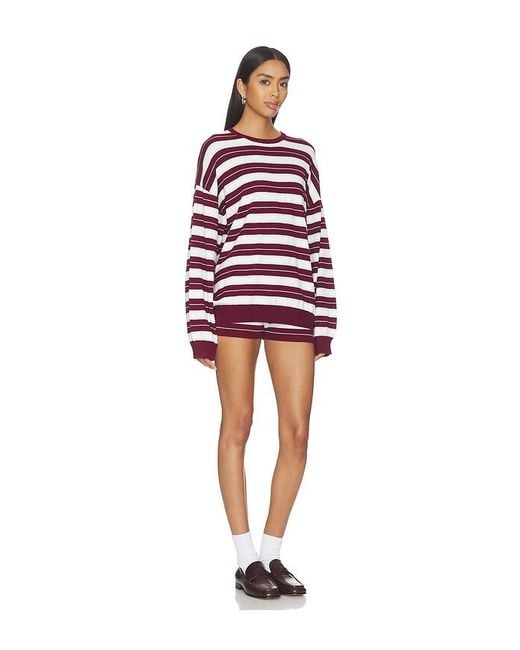 superdown Red Kylah Knit Short Set
