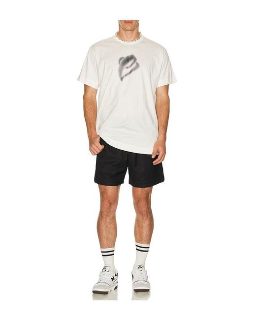 Etai LA White 3D Print Dot Brust E Tee for men
