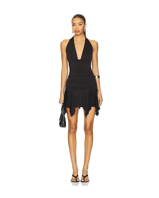 superdown Black Aryella Halter Mini Dress