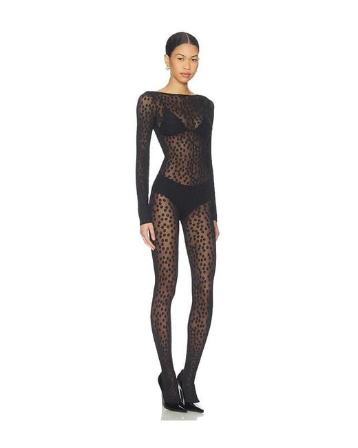Wolford Black Sweet Dots Catsuit