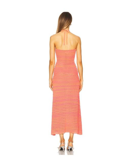 CAPITTANA Orange Zully Sunset Dress
